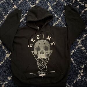 Civil Regime Men's Hoodie size Large Blk Skulls